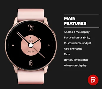Fashion Rose Gold Watch Face