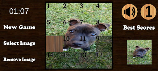 Android application My Slide Puzzle screenshort