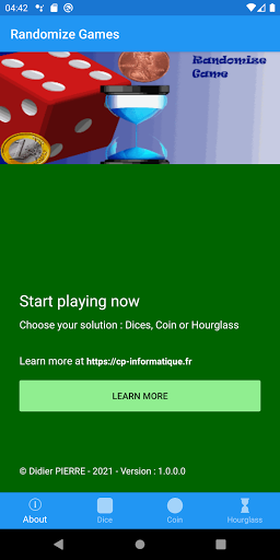 Android application Randomize Game screenshort