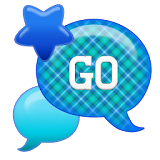 GO SMS - Bubble Blue Stars icon