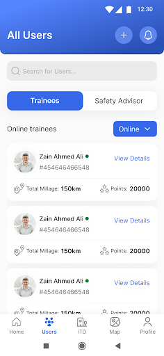 Saferoad Safety Monitoring Screen 3