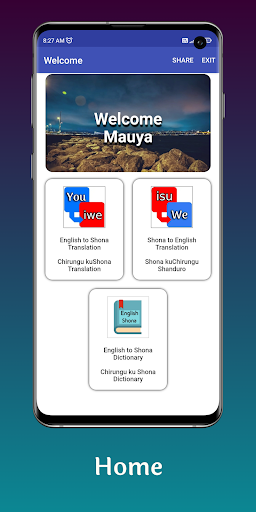 Android application English to Shona Translator screenshort