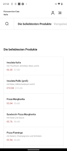 Pizzaservice Ciao Italia Screen 3