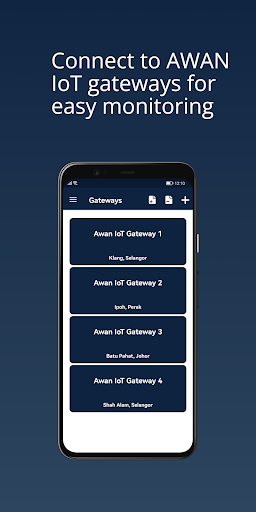 Android application Awan IoT screenshort
