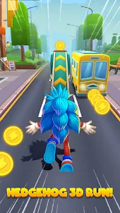 Hedgehog 3D Blue Run