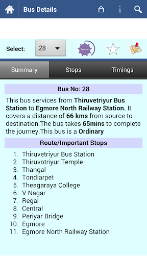 Chennai MTC Info Screen 2