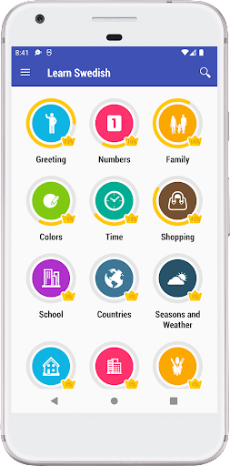 Android application Learn Swedish Daily screenshort