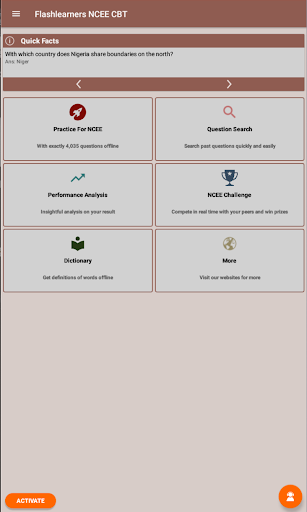 Android application NCEE Past Questions 2024 screenshort
