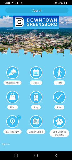 Android application Downtown Greensboro screenshort