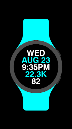 Android application Senior Watch Face screenshort