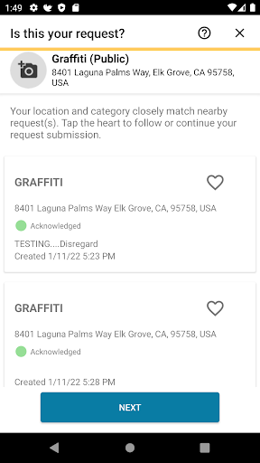 Screenshot of SeeClickFix Elk Grove