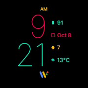 Super Color Minimal Watch Face