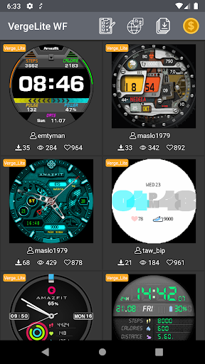 Android application Verge Lite - Watch Face screenshort