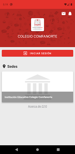 Android application COLEGIO COMFANORTE screenshort
