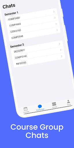 UQ Social Timetable Screen 2