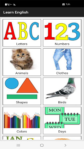 تعلم اللغة الانجليزية للاطفال Screen 2