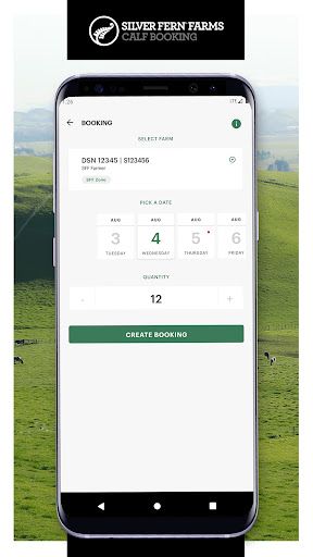 Android application Silver Fern Farms Calf Booking screenshort