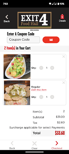 Screenshot of Exit 4 Food Hall
