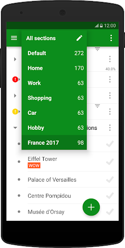 Android application Organizer - diary, to-do, GTD screenshort