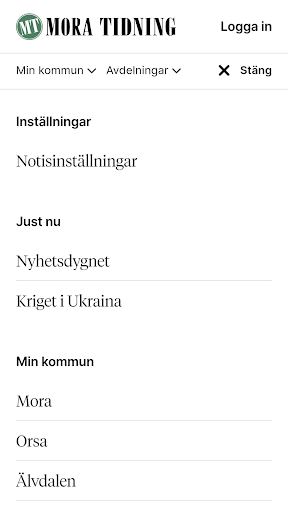 Mora Tidning Screen 2