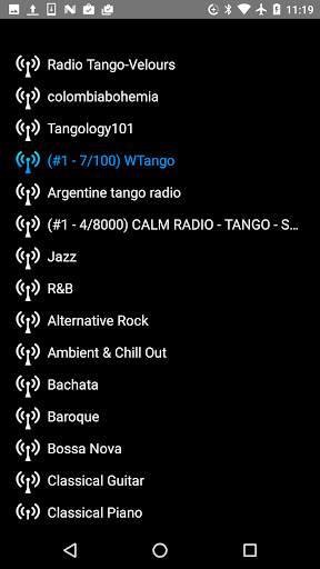 Tango - Internet Radio Screen 2