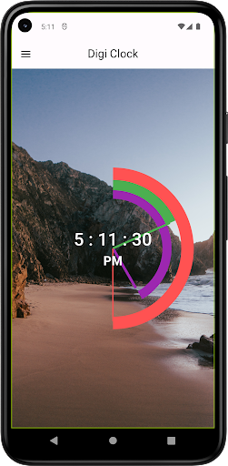 Android application Digi Clock screenshort