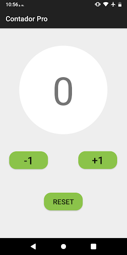Android application Contador screenshort
