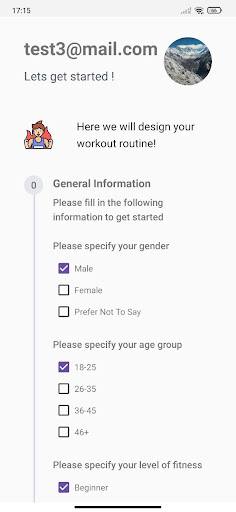 My Fitness Care Screen 3