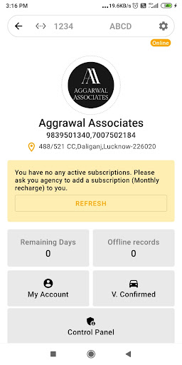 Android application Aggrawal Associates screenshort