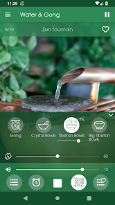 Captura 3 Agua y Gong: sueño, meditación android