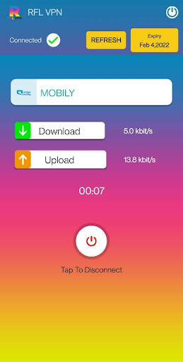 RFLVpn Services Screen 3