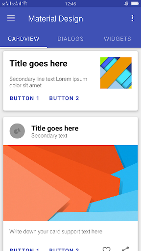 Android application Material Design screenshort