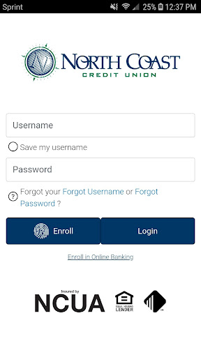 Android application North Coast Credit Union screenshort