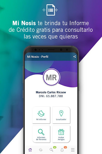 Android application Mi Nosis Situación Crediticia screenshort