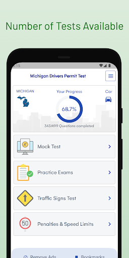 Michigan DMV Permit Test Guide Screen 3