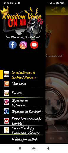 Kingdom Voice Pty Radio fm. Screen 3