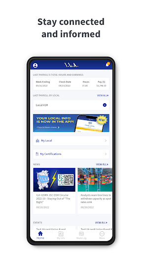 Android application ILA Longshoremen’s Association screenshort