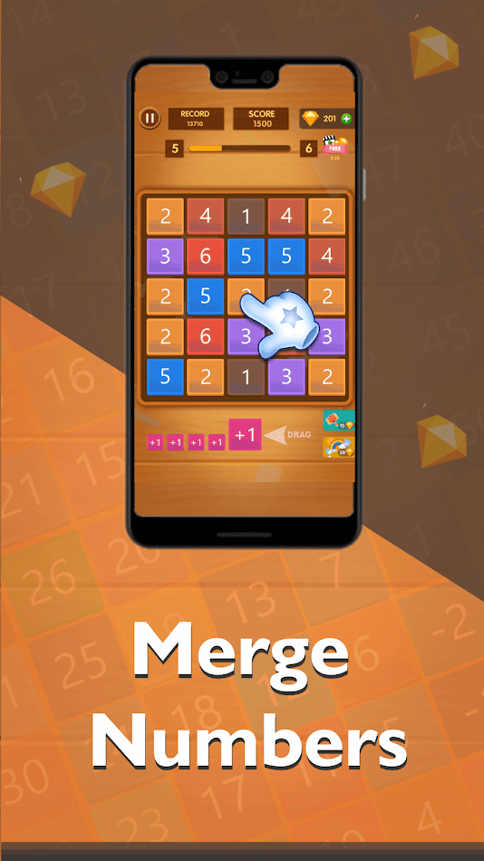 #4. Merge Digits - Puzzle Game (Android) Podle: Inspired Square FZE