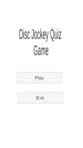 Disc Jockey Quiz Game