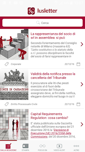Android application IusLetter screenshort