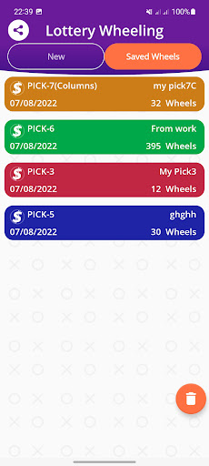 Lottery Wheeling Screen 2