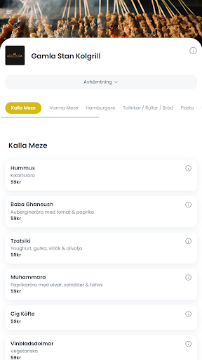 Android application Gamla Stan Kolgrill screenshort