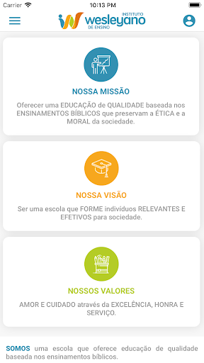Android application Instituto Wesleyano screenshort