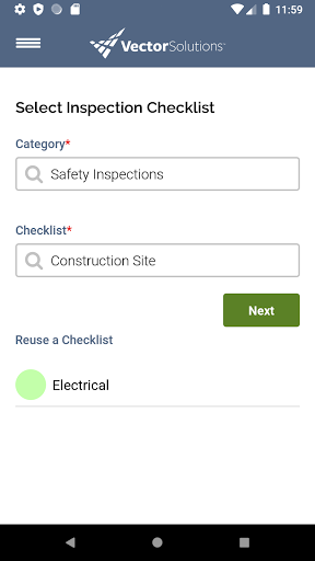 Vector EHS Management Screen 2