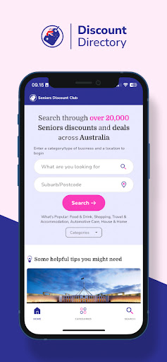 Android application Senior Savings Directory screenshort