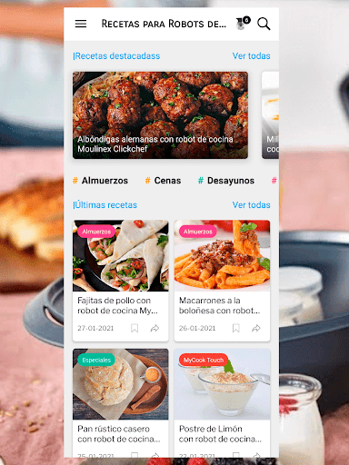 Recetas para robot de cocina