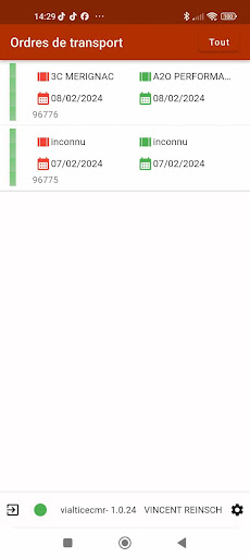 Android application Vialtic Ecmr screenshort