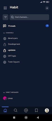 Android application Habit Messaging screenshort