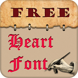 Heart Font Style Free icon