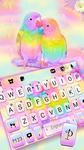 Parrot Love Keyboard Backgroun Screen 2